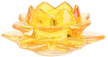 Amosfun Lotus Candlestick Inhaber Lotus Kerze Teelichthalter Floating Lotus Kerzen Buddhistische Kerzenständer Nachtlicht Kerzenständer Lampe