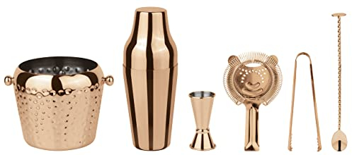 Sambonet Paderno Mixology Set Accessori da Bar, 6 Pezzi Rame