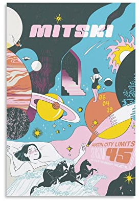 Hellove Mitski Poster, Musik-Sänger-Poster, dekoratives Gemälde, Leinwand, Wandkunst, Dekoration für Zuhause, Schlafzimmer, 30 x 45 cm