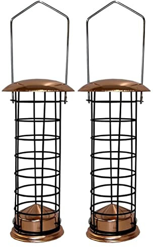 Selections Copper Style Hanging Bird Suet Fat Ball Feeder - Pack of 2