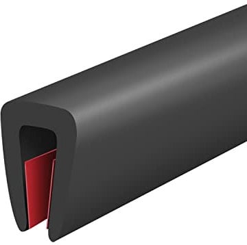 Bordure en Caoutchouc, Protection de Bord Flexible autocollante, Protection de Bord en U pour vitres, rétroviseurs et Portes de Camion, Taille 3 mm, Convient aux Bords tranchants de 3 à 4 mm