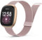 Yoohoo Armband Kompatibel mit Fitbit Versa 3 Armband/Fitbit Versa 4 Armband/Fitbit Sense Armband/Fitbit Sense 2 Armband,Edelstahl Metall Magnet Ersatzarmband für Damen Herren