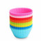 Norhogo Moldes de silicona reutilizables para tartas y magdalenas, 32 unidades, moldes de silicona antiadherentes, moldes para tartas, pudín, muffins, helados