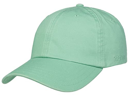 Stetson Rector Basecap - Cap für Damen/Herren - Sonnenschutz-Cap aus Baumwolle (UV-Schutz 40+) - Baumwollcap größenverstellbar (55-60 cm) - Baseballcap Sommer/Winter Mint One Size