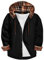 SwissWell Chemise en flanelle à carreaux pour homme - Manches longues - Chemise de bûcheron décontractée boutonnée - Avec poche de poitrine, Noir , L