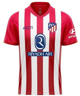 Atletico de Madrid ATM Official Home Jersey 23-25 Undershirt, red and White, L