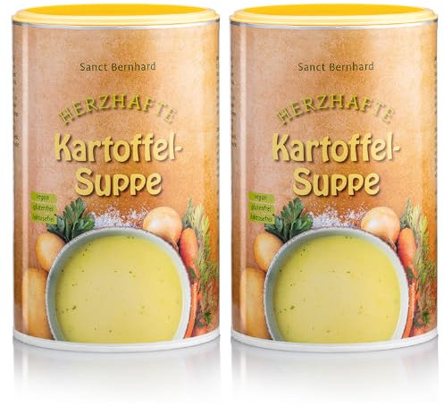 Sanct Bernhard Kartoffelsuppe | Vegan, laktosefrei & glutenfrei | 70% Kartoffelanteil | 2 x 600g