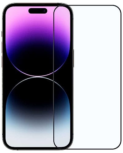OcioDual 5x Protector de Pantalla Cristal Templado con Marco Negro para iPhone 14 Pro Max, Vidrio Premium con Borde 9D y Dureza 9H, Antigolpes, Anticaídas, Antiarañazos