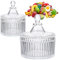 2 Piezas Tarro de Vidrio con Tapa, Tarro Pequeño de Caramelo Botes Almacenaje Transparente para Boda Fiesta Mesa Dulce Buffet (100ml+300ml)