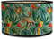 Morbuy Abat Jour en Bambou - Motif Fleurs, Tambour Cylindrique pour Lampe de Table et Sur Pied, Détachable, Diamètre 30cm (Perroquet Tropical)