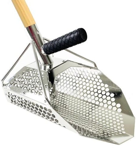 EXTRACTEUR Duo (À Main ET À Manche) - GAMATE - Pelle Tamis pour la détection de métaux à la Plage et en rivière