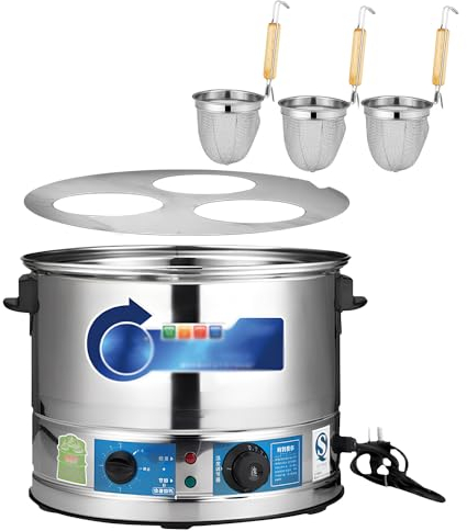 GUUFUFA Vaporiera elettrica per alimenti a vapore in acciaio inossidabile per la cottura a vapore di verdure per cottura rapida simultanea Piroscafi elettrici con kit di inscatolamento da 3 pezzi