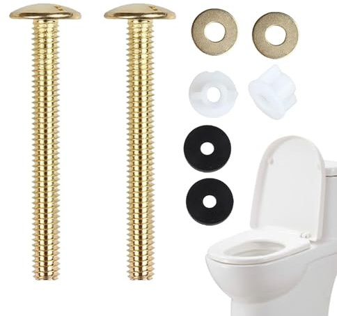 WC-Sitzschrauben und -muttern Ersatz-Set – WC-Sitzbefestigungen – Toilettensitz-Schrauben – Toilettenteile, Schrauben und Schrauben 2 Stück