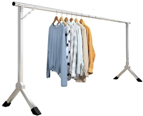 YSUEFIJO Tendedero Extensible Plegable Grande, Tendedero Balcon Exterior, Tendedero Vertical Plegable, Tendedero Sabanas Ahorra Espacio, Acero Inoxidable Tendedero, para Exterior y Interiores