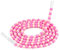 Vunake for USB C Charger Cable 2M for iPhone Charger Cable 60W USBC to USBC Cable Pink Beaded Phone Charger Cable for Girls Kids for iPhone 15 16 for Samsung S24 S23-Pink