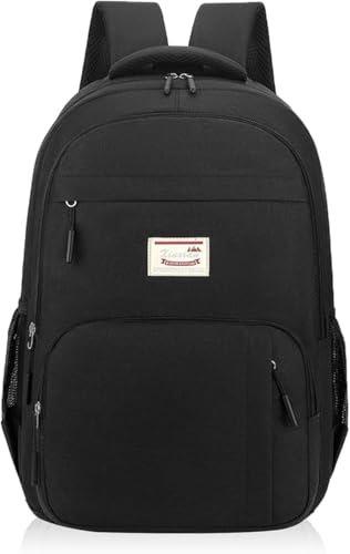 Forhome Leichter Rucksack Backpack,Schulrucksack Mädchen Jungen Teenager,Jugendliche Schultasche Schule,Rucksack Herren Damen,Daypack Travel Schultaschen,Handgepäck Rucksack (Schwarz A)