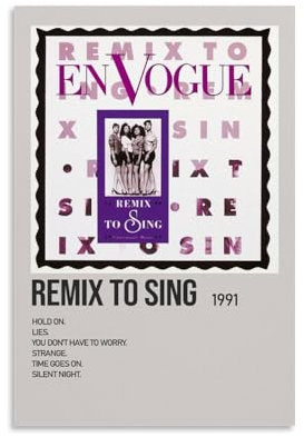 FHILTNMWC En Poster Vogue Vocal Girl Group Album Cover Vintage Musik Poster Druck Gemälde für Schlafzimmer Leinwand Wandkunst Ästhetisch dekorativ 30 x 45 cm Ungerahmt
