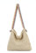 Syrads Bolso de hombro tejido de paja para mujer Bolso de paja de playa para vacaciones de verano,Beige