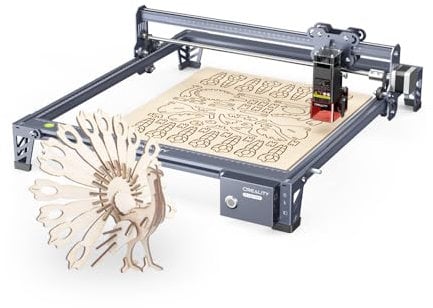 Creality Falcon Macchina per incisione laser, 5W Incisore Laser, 10000 mm/min, velocità di incisione laser, incisione laser fai da te, per legno, metallo, carta, acrilico, pelle, 400 x 415 mm