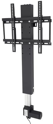 Soporte de TV motorizado, altura ajustable para televisores de 26 a 57 pulgadas, soporte de TV con mando a distancia, adecuado para sala de estar, oficina, máx. 50 kg de capacidad de carga