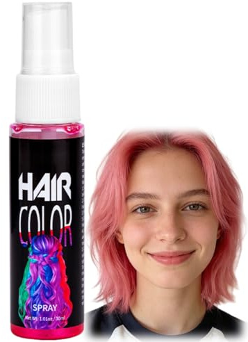 Haarspray Farbe Spray Haare,Temporäre Haarfarbe Spray Auswaschbar,Haarspray mit Farbe,Sprühhaarfarbe,Haarfarbe Auswaschbar,für Schnell Leuchtend Farbe,Karneval Halloween Cosplay Party,Rosa