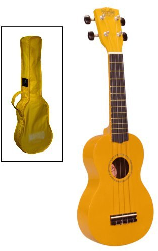 Korala Sopran-Ukulele m. Tasche gelb
