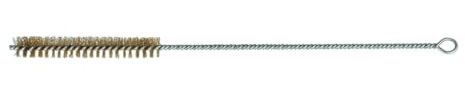 Lessmann Zylinderbürste mit Öse (Ø 4 mm, Gesamtlänge 300 mm, Messingdraht-Besatz, verzinkter Drehdraht, zur Reinigung/Entgraten von Rohren und Bohrungen, Drahtbürste) 542740