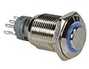 VS-ELECTRONIC - 300629 Druckschalter, 0.5A/230 V, SPDT, Blau R1710B