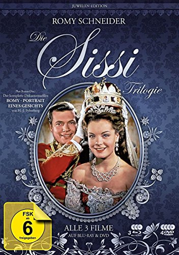 Sissi Trilogie - Juwelen-Edition + Dokumentarfilm Romy Schneider - Portrait eines Gesichts [3 DVDs + 3 Blu-rays + Doku-BD]
