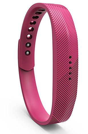 Ersatzarmband für Fitbit Flex 2, weiches Silikon, Metallverschluss oder Schnalle, Armband für Fitness-Aktivitätstracker mit Tasche, in Größe S oder L, Verkäufer aus Großbritannien, LL, FUCHSIA M/L