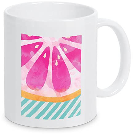artboxONE Tasse Pink Grapefruit Abstract von Orara Studio - Kaffeetasse Essen & Trinken