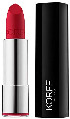Korff Rossetto Satinato, Colore dal Finish Luminoso, Labbra Morbide, Comfort e Lungoa Durata, Texture Fondente e Avvolgente, 03, Confezione da 4 ml
