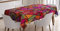 ABAKUHAUS Abstrakt Tischdecke, Vitray Mosaik Triangle, Personalisierter Druck Klare Farben ohne Verblassen Waschbar für Außen Bereich, 140 x 170 cm, Rot Lila