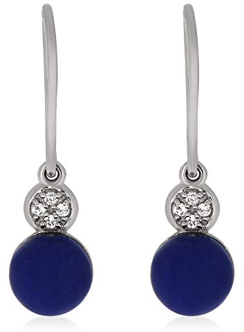 XEN Ohrhänger mit Lapis Lazuli und Weißtopase ca. 2,07 ct. rhodiniert
