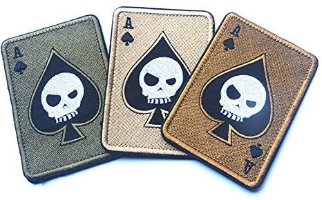 KOSSJAA Stickerei AufnäherPatches Klett Abzeichen Klettbänder Militär Aufkleber für Rucksäcke 4 pcs Set (3PCS D)