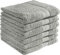 REDBEST Handtuchset, Frottierset 6er-Pack Chicago grau Größe 50x80 cm - saugstark, strapazierfähig, ideal für Reisen, Sport (weitere Farben)