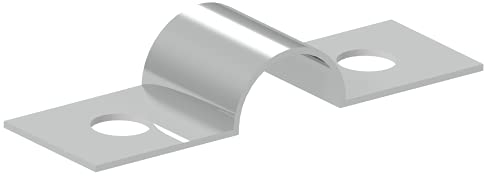 AIXONTEC 50 Stück Ø 7mm Kabelschelle Kabel Befestigungsschelle Lochschelle nach DIN 72573 Schelle Zweilaschig Stahl verzinkt Rohrschelle Rohrklemme Kabelklemme bis Ø 10 mm