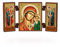 NKlaus - Gottesmutter Von Kazan - christliche Ikone Triptychon - Kazanskaja - reise Altar Holz 36176
