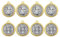 Medaillen-Anhänger aus Legierung, Heiliger Benedikt von Nursia, Schutzpatron gegen das Böse, 13 mm, für selbstgemachte Schmuckherstellung, 40 Stück - 13 mm, Messing, kein Edelstein, 40 Stück,