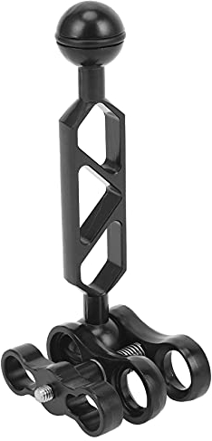 YUPVM Aluminium Legierung Tauchen Licht Fackel Doppel Kugel Gelenk Arm und 2 Schmetterlings Klammer Klemm Halterung für Unterwasser Fotografie Kamera