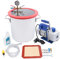 5 Gallonen Vakuumkammer Und 5CFM Kühlvakuumpumpe - Vakuumgeräte Pumpe mit 18L Vakuumkammer Edelstahl Vacuum Chamber für Silikon Und Harze
