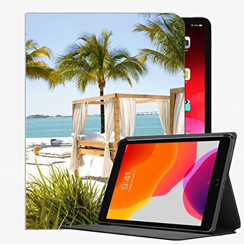 YENDOSTEEN Hülle kompatibel mit iPad mini 3/ iPad mini 2/ iPad mini,Miami Interior Bed Beach mit Auto Schlaf-/Aufwachfunktion