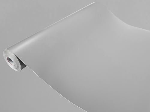 DecoMeister Vinilo Adhesivo Para Muebles Pared Cocina Gris Mate Papel Autoadhesivo Para Forrar En Rollo Lámina Pegatina Decorativa Decoración Para Puertas Armarios 45x25 cm
