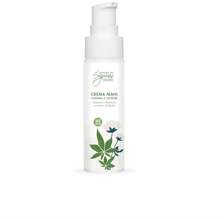 Officina dei Saponi Handcreme Hanf und Baumwolle, feuchtigkeitsspendend und nährend mit Bio-Sheabutter, vegan, 50 ml