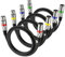 NUOSIYA Cable XLR 1m 4 Pack, XLR Cable Macho Hembra, Cable de micrófono XLR macho a hembra Cable XLR balanceado de 3 pines para micrófono, mezclador, altavoz, amplificador