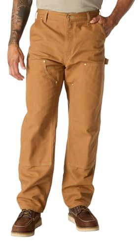 Carhartt Men's Iconic B01 Firm Duck Double-Front Dungaree, Carhartt Brown, W30 x L30
