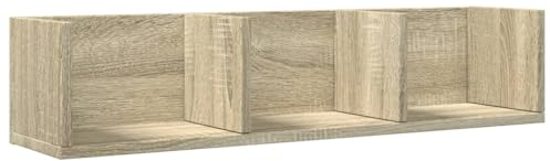 vidaXL Mueble de Pared, Estante Flotante con Almacenamiento, Armario Colgante para TV, Decoración para Salón, Madera de Ingeniería Roble Sonoma