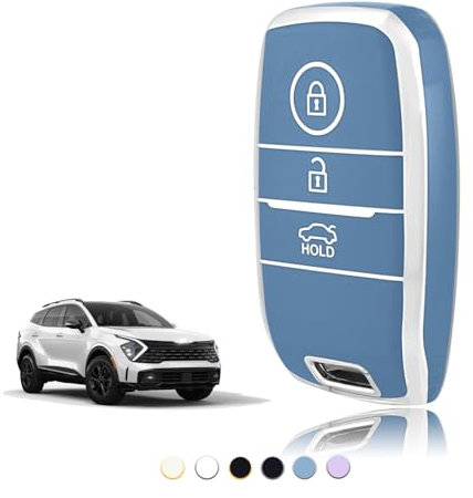 TOOMUME Schlüsselhülle TPU, Autoschlüssel Hülle Passt für Kia Sportage Gt Line Sorento Picanto Soul NIRO Rio Stonic Optima Ceed Forte Koup, Schlüsselcover Schutz Schlüsselgehäuse - Smart Key
