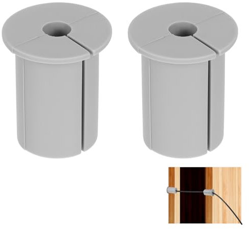 Thinp 2 Pcs Cable Routing Kit for Starlink,Silicone Cable Grommet Wall Grommet Starlink Cable Grommet Wall Grommets for Cables Cable Pass Through Grommet for 1 Wall Hole Furniture Wire Hole(Grey)