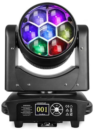 BETOPPER 7 * 40W Discokugel Moving Head Dj Licht mit Spot Point Steuerung, RGBW Beam/Wash/Zoom/CTO Effekt Bee Eye LED Bühnenlicht, Sound Activated Discolicht Partylicht Party Deko für Hochzeit, Bars